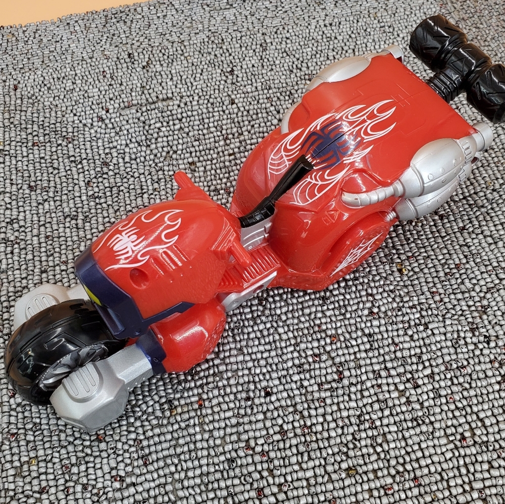Playskool Super Hero Adventures Marvel Spiderman Spider-bike Bicycle Red Light
